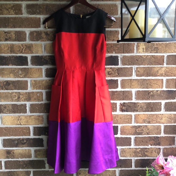 Kate Spade New York Color Block Zahara Silk Dress - Picture 3 of 12
